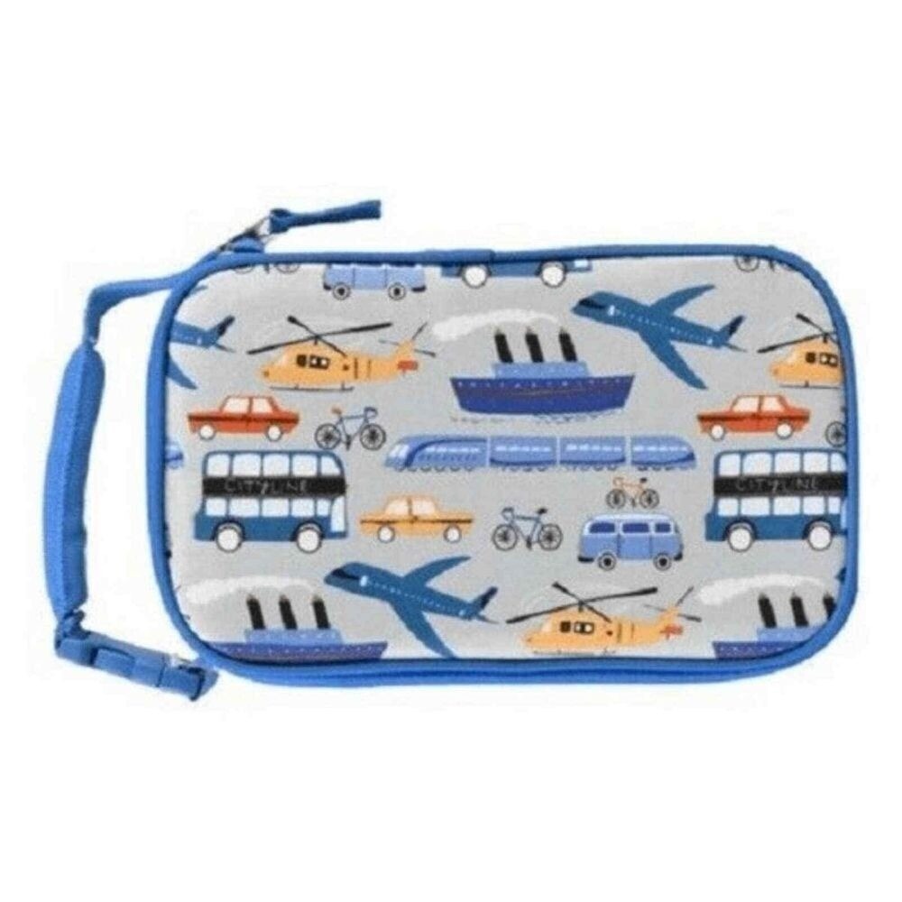 Your Zone Insulated Lunch Box Transportation Print Planes Trains Boats Cars NWT